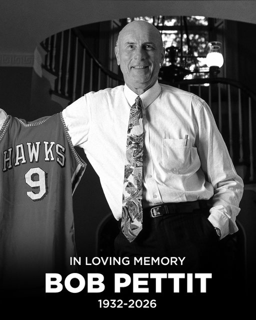 We join the basketball community in remembering the incredible legacy of Bob Pettit, who played for our franchise his entire career, from 1954 through 1965. As the first player in NBA history to win the league’s Most Valuable Player Award and enshrined in the Naismith Memorial Basketball Hall of Fame in 1971, he set a standard of excellence that continues to inspire generations of players and fans. His relentless work ethic, competitive spirit, and commitment to the game helped shape the identity of our franchise. Beyond his accolades - including 11 All-Star selections and leading the Hawks to the 1958 NBA Championship - Bob was a true ambassador for the sport and a role model for countless fans. We are grateful for his contributions to our franchise and to basketball history. His retired No. 9 jersey continues to hang proudly at State Farm Arena as a lasting reminder of the impact he made on our organization. We extend our deepest condolences to Bob’s family, friends and loved ones during this difficult time. We also join those across the basketball world in celebrating a remarkable life and legacy that will never be forgotten.