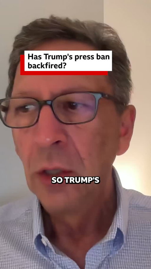 Has Donald Trump's press ban backfired?

Former CNN correspondent Frank Sesno explains why he thinks Donald Trump "wasn't thinking" when he banned CNN, MS Now and Politico from The White House.

Americast | Listen on BBC Sounds