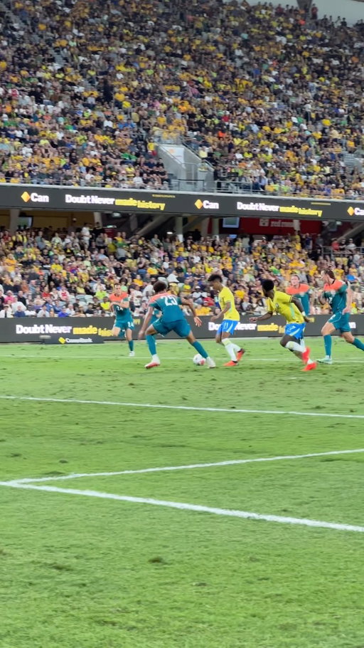 Estevao thought he’d scored… only to be denied by VAR 🫣

Bruno Guimarães was deemed to have fouled Harry Souttar, which was enough for Brazil to be disallowed the opener ❌

Watch #AUSvBRA live on Paramount+ 📺