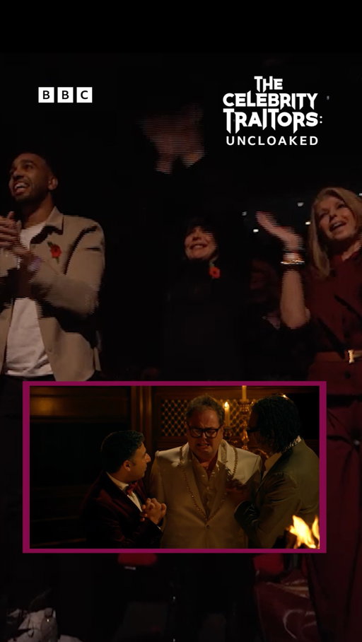 The Celebrity Traitors players watch the Series 1 finale together ⁣
⁣
The Celebrity Traitors: Uncloaked | Watch on iPlayer, listen for more on BBC Sounds