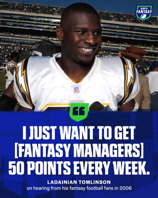 Welcome to the ESPN Fantasy Football Hall of Fame, LaDainian Tomlinson 🐐

(📹 nfllegacy)