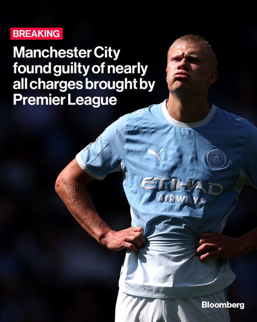 Manchester City has been found guilty of nearly all 115 charges for breaking Premier League rules, in a seismic ruling that could be a massive hit to one of the world’s top football clubs. Punishments could include a points deduction in the standings, a fine, or even expulsion. Tap the link in bio for more.

📷: Naomi Baker/Getty Images
