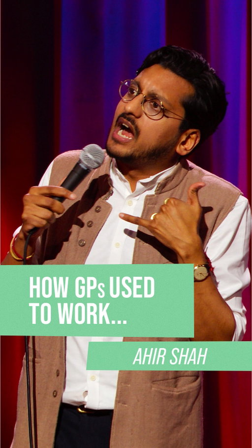 Teaching the youngsters how GPs used to run…

Ahir Shah’s (@ahirshah) show Golden is at the Soho Theatre (@sohotheatre) during October, tickets via their website or Ahir’s link in bio
