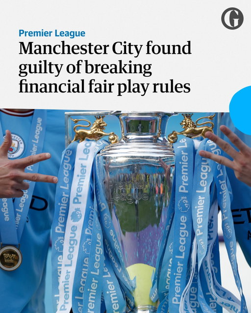 Manchester City face substantial sanctions from the Premier League after an independent panel found they had acted in bad faith and broken numerous rules over financial fair play.

The Premier League did not issue a statement but sources confirmed to the Guardian that City had been found guilty on almost all of more than 100 charges. 

City are surprised at the timing of the news because they say the process is ongoing. It is understood the club intend to appeal against a guilty verdict, confident of winning.

A verdict has been reached more than three and a half years after 134 charges, which cover the seasons 2009-10 to 2022-23, were brought by the Premier League and more than two years since arbitration hearings began.

From season 2009-10 to 2022-23 inclusive City won seven Premier League titles, a Champions League, three FA Cups and six League Cups.