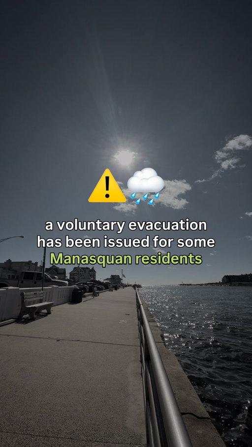 ⚠️🌧️A voluntary evacuation has been issued for some Manasquan, NJ residents 

A Coastal Flood Warning is in effect for the Jersey Shore from Friday evening through Sunday morning, with tides forecast to run about 4 feet above normal and major coastal flooding possible. A voluntary Tier 1 evacuation is recommended for residents in Manasquan in low-lying, flood-prone areas, particularly those in non-elevated homes, elderly residents, and those with special needs. Residents in affected areas should move vehicles to higher ground, secure outdoor property, and avoid driving through flooded roads or around barricades.

📲 Follow @thejerseyshoregirl_ for more updates