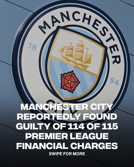 This could change everything for Manchester City 😳

The club has reportedly been found guilty of 114 of 115 charges related to breaches of the Premier League’s financial rules

Their punishment has yet to be decided, and City are expected to appeal

(via @theathletichq)