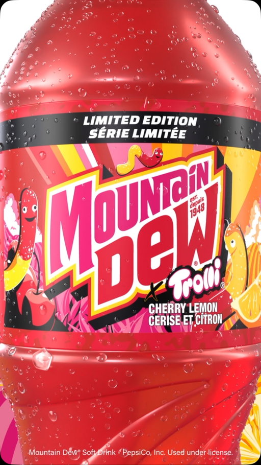 Trolli candy meets Mountain Dew flavour 🍬🪱🍒🍋 Things just got interesting. 👀