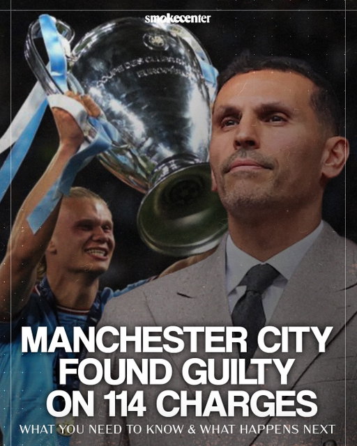 Today, Manchester City was found guilty on 114 of 115 charges filed over 3 years ago.

Now everyone is waiting to see how the league punishes them. The penalties could range from massive multi-million dollar fines to them losing their previous championships and even being removed from the Premier League. 

Although Man City claims they didn’t do anything wrong they plan to drag out this appeal taking it to another ruling. Therefore, any big punishments will be put on hold until a conclusion can be made.