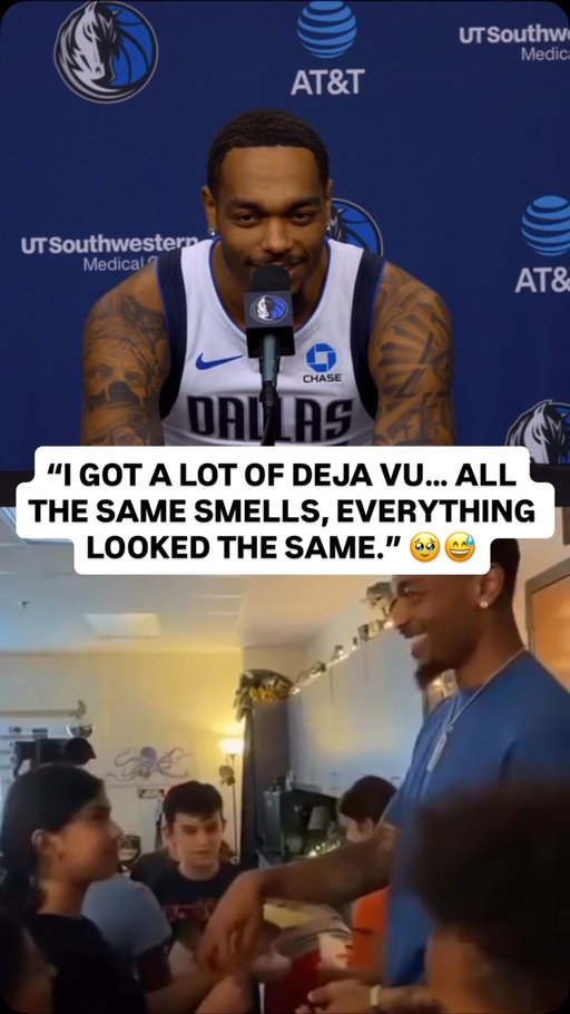 At Mavericks Media Day, @pjwashington reflects on visiting his middle school over the summer and surprising students! (🎥 via @dallasmavs)