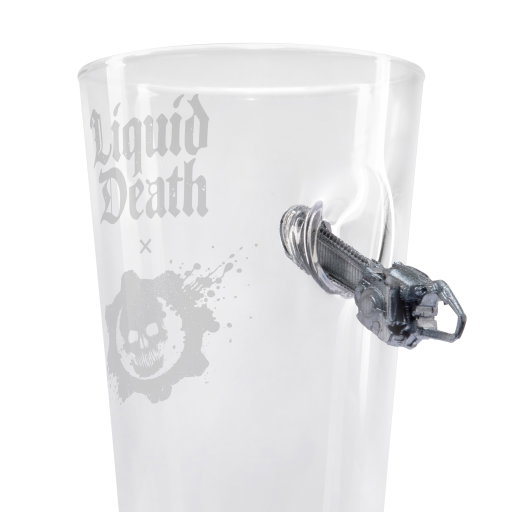 Introducing our most tactical drinkware yet. Whether you’re chainsawing through the Locust Horde in Gears of War: E-Day or just chainsawing your thirst to pieces, the new Liquid Death x Gears of War Pint Glass is the perfect item to keep in your inventory.

Be one of the 0.0000003% of people on earth to get these collector’s edition glasses now before they are gone forever. Link in bio.