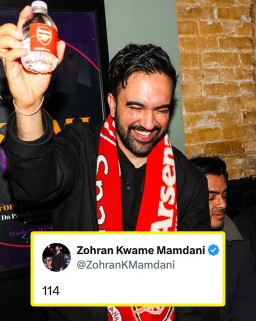 New York City Mayor Zohran Mamdani — an Arsenal fan — simply tweeted “114” on Friday afternoon 👀

His ball-knowing constituents knew the mayor was referring to Manchester City being found guilty of 114 Premier League rule breaches — while others might’ve been a tad bit confused 😅