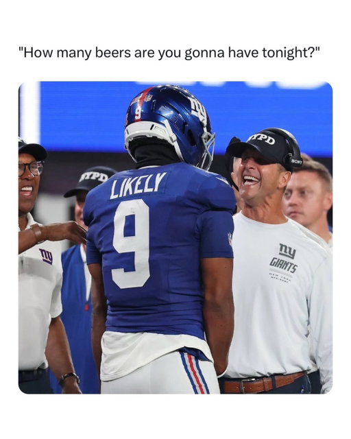 The answer is likely 9 😬

The Giants are a way better team than they were a year ago. Their win over Dallas showed how exciting the offense can be with Jaxson Dart, Malik Nabers and Cam Skattebo together. John Harbaugh has also brought a fresh feel to the team.

They finally have young players fans can be excited about on both sides of the ball. When they’re healthy, the Giants look faster, more confident and much more capable of competing.

Dart’s knee injury is a huge setback for this season, but it doesn’t erase the progress they’ve made. The Giants have a stronger foundation now, and there’s a lot more reason to believe in their future.