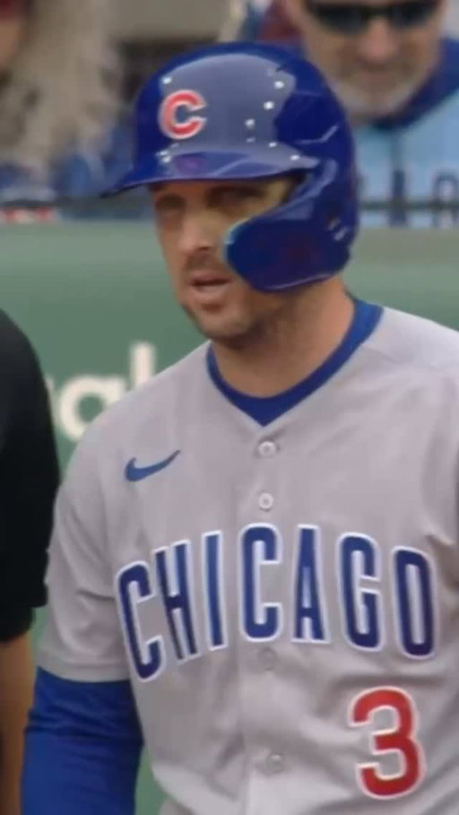 Alex Bregman, who is playing his first game since his facial fracture challenges a clear strike three and loses

#mlb #baseball #cubs #sports