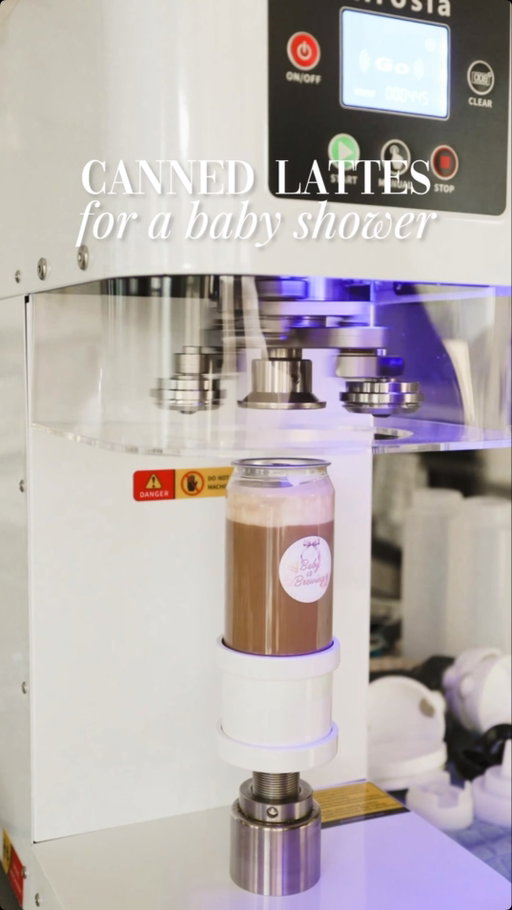 Let's make custom canned lattes for a baby shower using Cricut StickerPix Print by @cricut #ad