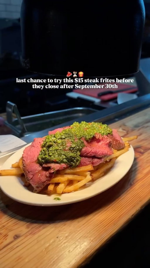 Last chance to try this $15 steak frites pop-up in Seattle before they officially close! 🥩⏳ 

I went @steakeasy.bistro yesterday and wanted to share a quick reminder before their pop-up run ends. The menu here is intentionally so simple and straightforward: just a solid, casual plate of steak and crispy beef tallow fries starting at $15. No massive frills or fine-dining, just a really good, comforting neighborhood meal.🥩🍟

The owners (the team behind Secret Congee) are some of the most humble, hardworking people in the Seattle food scene. Let’s show some love and support for this business before their last day next week! 🫶✨

If you’re looking for a casual weekend bite or want to try their housemade sauces like the Sichuan Au Poivre🔥, definitely stop by @stumbletown_seattle over the next few days.

📍 Inside Stumbletown , Seattle, WA
⏰ Open daily from 11:30 AM until they sell out
🗓️ Final day: Wednesday, September 30th

#seattlefood #seattlerestaurants #steakfrites #ballardseattle