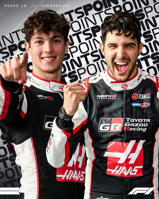 Double points secured for @haasf1team 🔐😮‍💨

That's P8 and P9 for Esteban Ocon and Ollie Bearman respectively 💪

#F1 #Formula1 #AzerbaijanGP