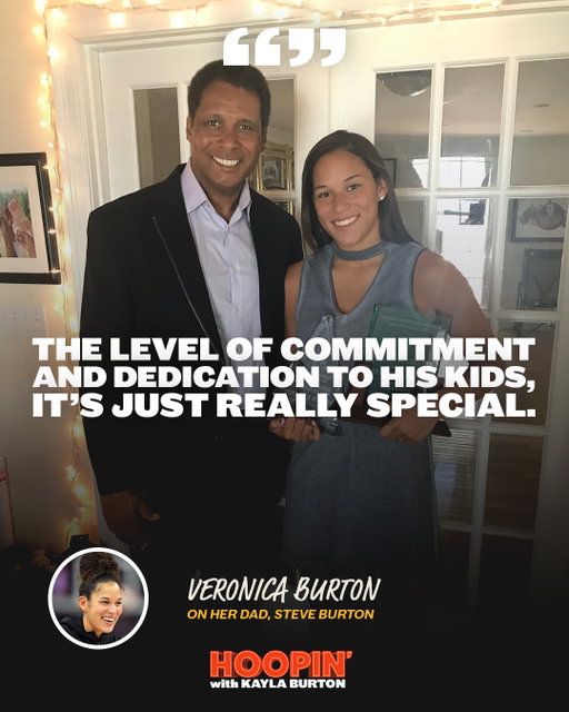 "Every morning, I would pray that Dad overslept. That I didn't hear his footsteps coming up to our door." 😂

Veronica Burton talked about always having to wake up early to practice with her dad, Steven Burton