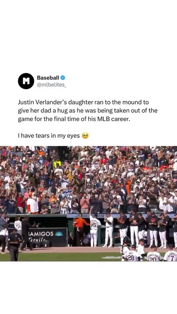 WHO SAYS THERE IS NO CRYING IN BASEBALL?! 😭😭

Justin Verlander ends his MLB career with a strong performance. 5 1/3 innings, 91 pitches, and 2 earned runs. 

One of the greatest of all time.
