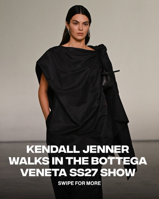 @kendalljenner looks stunning as she walks the runway today for the @newbottega SS27 show ✨✨

📸: Getty