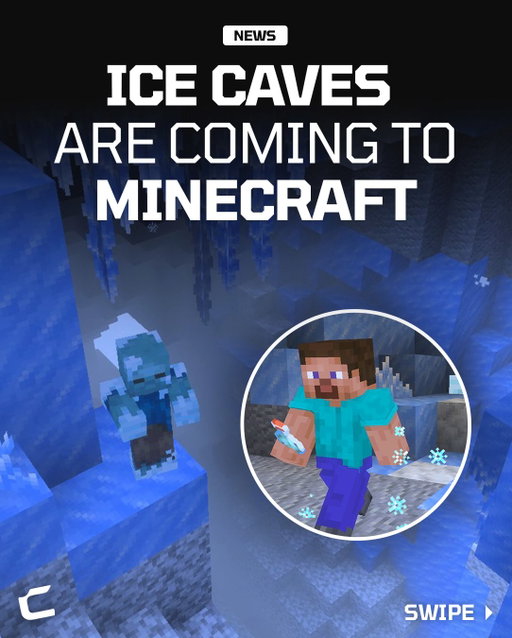 Mojang revealed that Ice Caves are officially coming to Minecraft as part of the game’s next drop‼️❄️

The update will expand the underground environments of cold biomes. These dangerous but beautiful caves will feature glowing ice crystals that players can place both horizontally and vertically for decoration or illumination 🧊

According to the announcement, the update also introduces the Frozen Zombie, a new hostile mob that applies a stacking freezing effect. They drop ice balls that can be repurposed as weapons or brewed into a new freezing potion, and players can even convert regular zombies into Frozen ones using powder snow for advanced mob farms 🧟‍♂️

Are y’all hyped to explore the new Ice Caves⁉️🤔