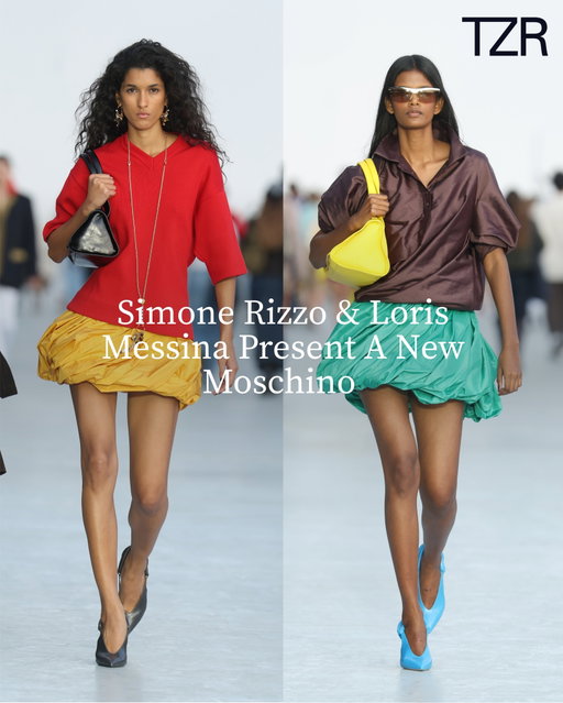 On Day 4 of Milan Fashion Week, Loris Messina and Simone Rizzo, the duo behind Sunnei, unveiled their highly anticipated debut for @moschino.

Held on a rooftop on the outskirts of Milan, the show began with civilians in their own clothes walking through the space, creating a bustling everyday city scene. Moving against the flow of the crowd, models presented a more refined vision for the house, punctuated by clever winks throughout — from the padded muscle tee and dress to the playful accessories.

📷: Getty