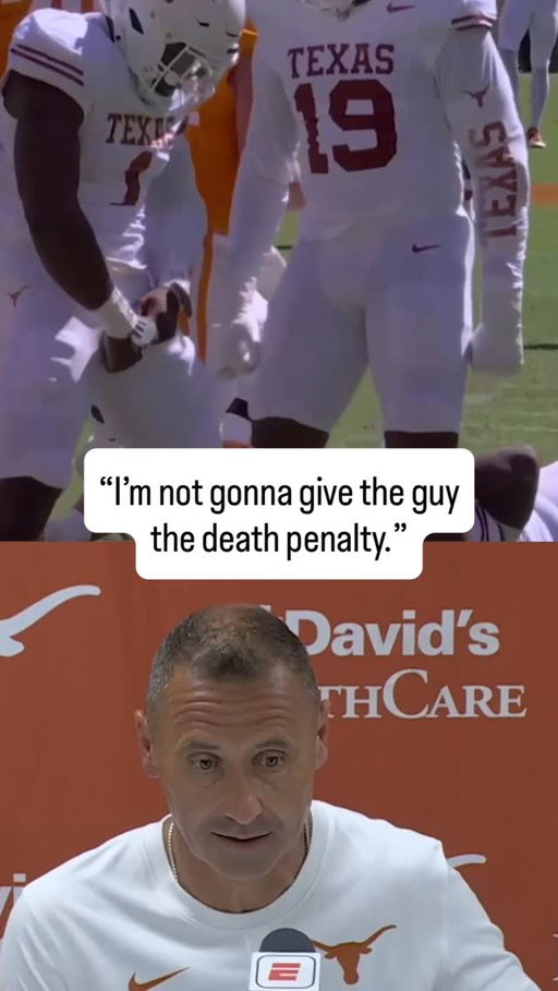 Coach Sark was asked about Colin Simmons’ unsportsmanlike conduct penalty.