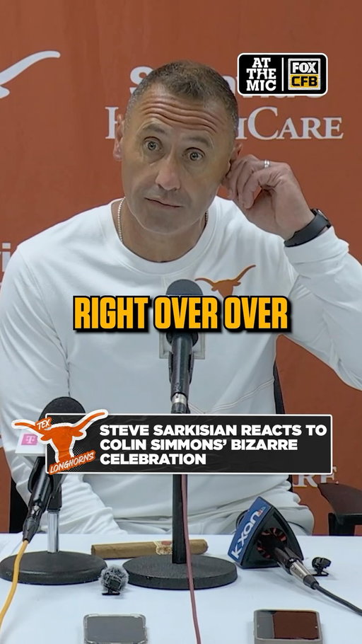 Colin Simmons’ celebration that was flagged for unsportsmanlike conduct earned him a flag AND a conversation with Sark.