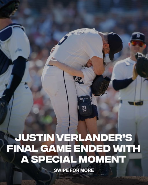 Couldn’t have scripted a more special moment for Justin Verlander’s final MLB game 🥹

(📸 : Getty)