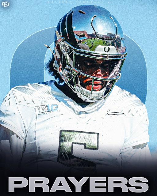 Sending prayers to Dante Moore 💚

USC LB Desman Stephens II was ejected for this hit on Oregon QB Dante Moore.

Moore was went down after taking a dirty hit to the head and was stretchered off the field.

Dylan Raiola is now in the game for The Ducks.