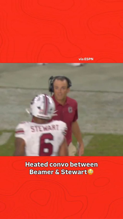 Heated interaction between Shane Beamer and Dylan Stewart.

#collegefootball #football