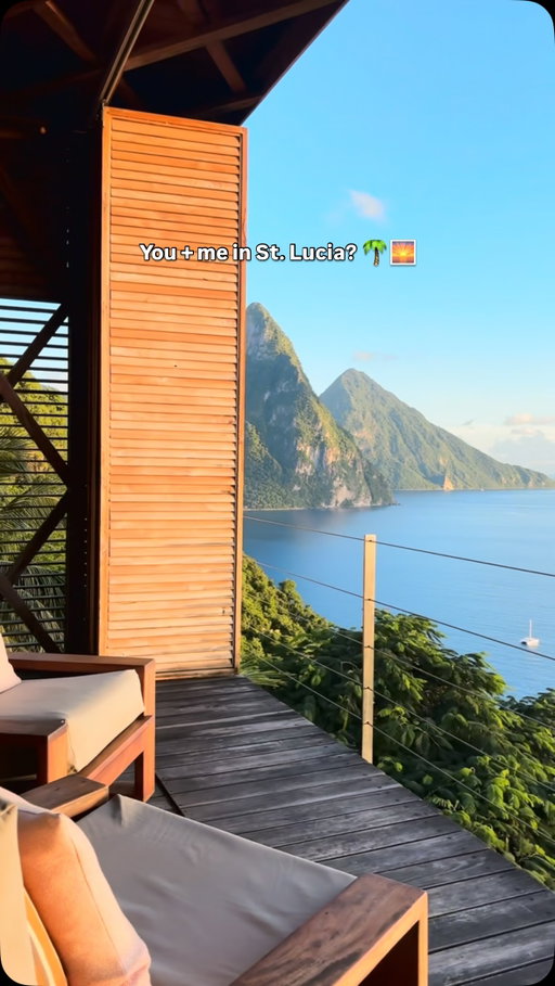 The person you tag in the comments has to take you to St. Lucia. ✨ We don’t make the rules. 🙂‍↕️🎥 @jonkreye, T+L contributor. #wanderlust #SaintLucia #couplestravel