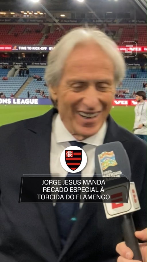 Alerta de conteúdo sensível para o torcedor do Flamengo! 🤫🔴⚫ O sorrisinho de Jorge Jesus após mandar um recado especial para a torcida rubro-negra. 🇵🇹👋

📺 Assista a Noruega x Portugal, neste domingo (27), às 15h45 (de Brasília), ao vivo pela ESPN no Plano Premium do #DisneyPlus

#NationsLeagueNaESPN #Noruega #Portugal #Flamengo #JorgeJesus