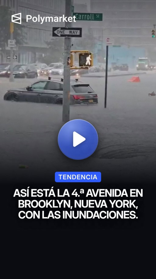 Las inundaciones han dejado varios puntos de la avenida cubiertos de agua, afectando el tránsito y dificultando la circulación de vehículos. La zona de 4.ª Avenida y Carroll Street es conocida por sufrir inundaciones durante episodios de lluvias intensas.

Videos difundidos en redes muestran vehículos avanzando con dificultad entre el agua y calles completamente anegadas.

Sigue a @polymarketespanol para seguir los mercados que mueven el mundo.