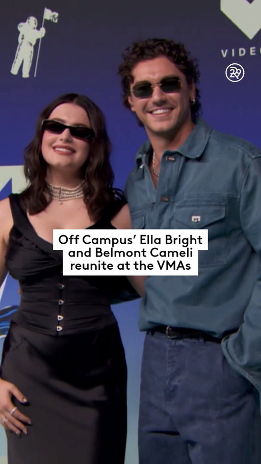 They're here and they're matching! 🥹 Ella Bright and Belmont Cameli reunite at the MTV VMAs. #vmas2026 #ellabright #belmontcameli #offcampus 

Video via VMAs on X.
