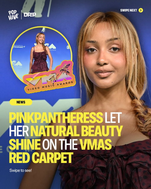 PinkPantheress made a striking appearance on the 2026 VMAs red carpet in a gorgeous tiered maroon gown by Nina Ricci. She kept her look natural, choosing a fresh and glowing makeup style. We’re obsessed 💜