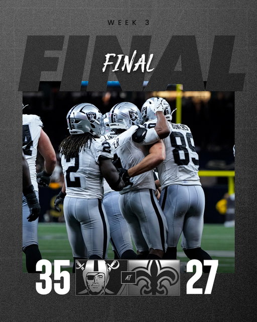 Three and eaux

#LVvsNO | #RaiderNation