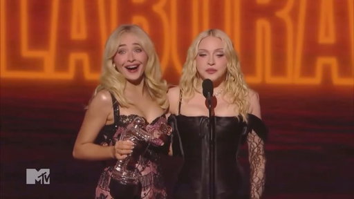 #SabrinaCarpenter laughs as #Madonna reveals Carpenter’s team didn’t respond for five days when she reached out about their ‘Bring Your Love’ collaboration. #VMAs

(via CBS/MTV/VMAs)