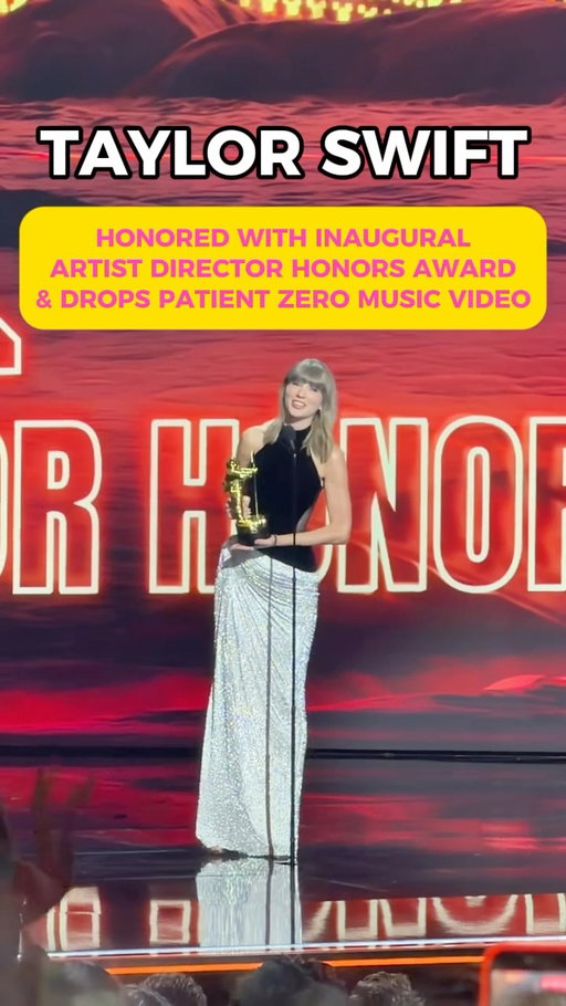 @taylorswift is the first recipient to receive the inaugural Artist Director Honors award at the #VMAs AND drops new music video for Patient Zero ❤️