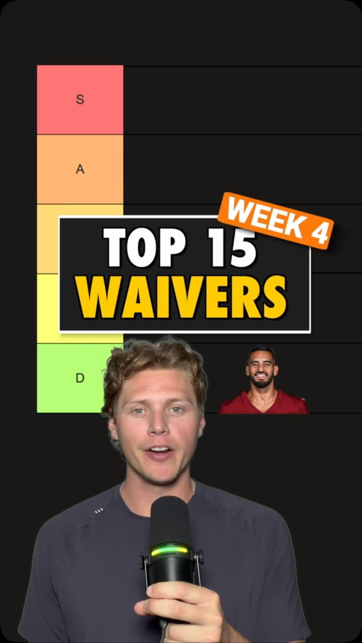 Top 15 fantasy waiver wire pick ups for week 4 🎯

S - Juwan Johnson

Jordan Addison

A - Ollie Gordon

Alvin Kamara 

Braelon Allen

Kenyon Sadiq

Kenny Gainwell

B - Malik Washington

Geno Smith

Keenan Allen

Terrance Ferguson

C - Mack Hollins

Chris Bell

Christian Kirk

D - Darren Waller

Kendre Miller

Marcus Mariota

#fantasyfootball #fantasyfootballadvice #nflfantasy #nfl #football