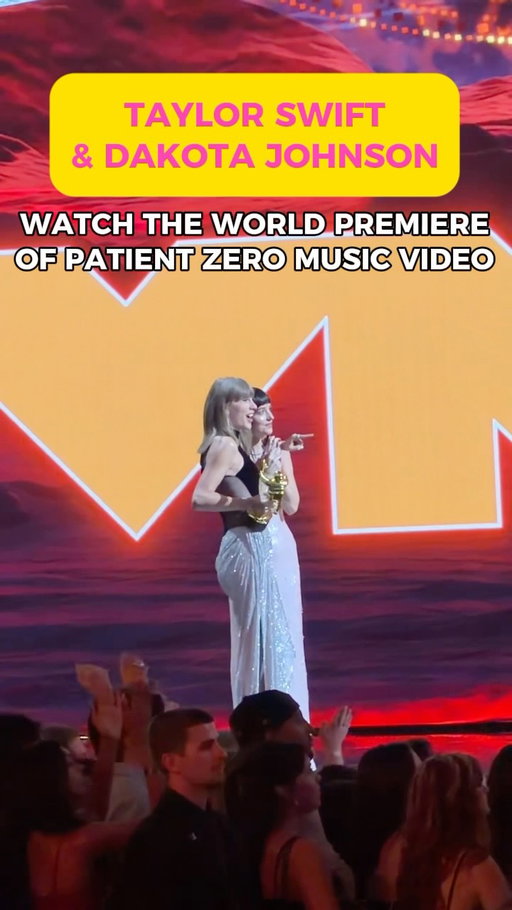 @taylorswift & @dakotajohnson are friendship goals watching the music video for Patient Zero ✨