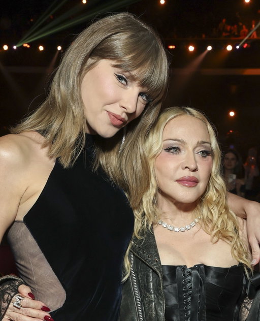 Two queens, two 2026 #VMAs winners. 👑⁠
⁠
Taylor Swift and Madonna pose together at the MTV VMAs.⁠
⁠
Find a full list of winners at the link in bio.