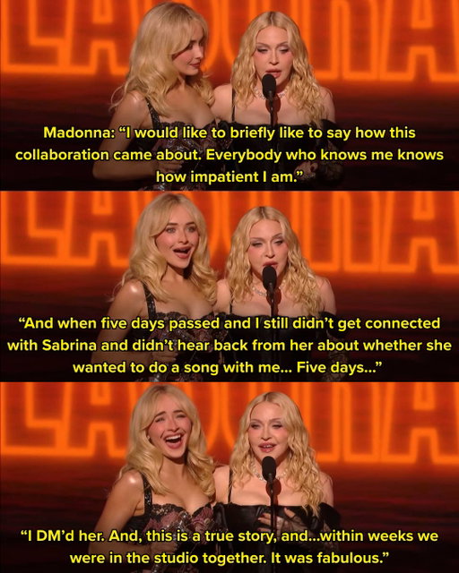 Sabrina set the record straight! ✍️

Read about 10 memorable and awkward moments from the 2026 VMAs at the link in bio 🔗

📷: MTV & CBS via youtube.com / Paramount+