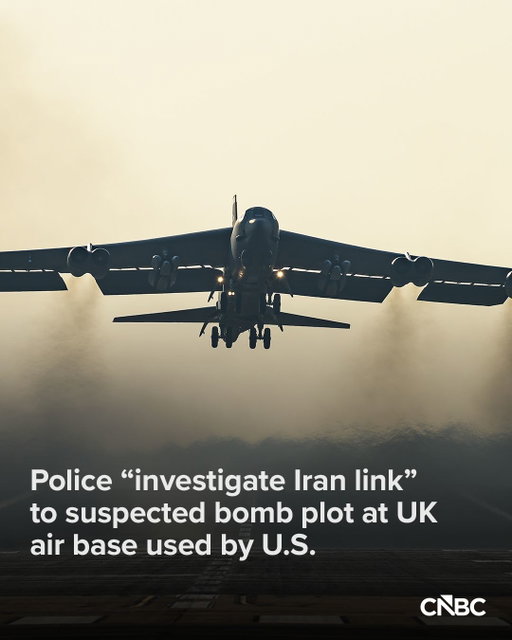 Counter-terrorism police are understood to be investigating a potential link with Iran after an alleged bomb threat against a U.K. base hosting the U.S. Air Force was foiled over the weekend.

British police arrested five men on Sunday near RAF Fairford in the west of England on suspicion of explosives and terrorism offenses.

Tap the link in bio to read more.