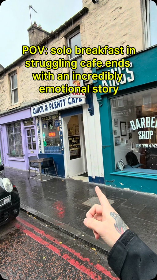 Came for the breakfast, left with a story that pulled on the heartstrings. What a legend Johnny is. 

If you find yourself in Edinburgh, head to Quick and Plenty Cafe 🫶🏼

@quickandplentycafe