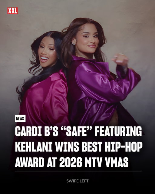 Cardi B’s “Safe” featuring Kehlani wins the Best Hip-Hop Award at the 2026 MTV VMAs.

On Sunday (Sept. 27), the annual award show went down live from Los Angeles. Snoop Dogg was this year’s host and Big Bardi nabbed hip-hop’s biggest award. Her Arrad Rahgoshay-directed visual beat out Don Toliver’s “E85,” Drake’s “Janice STFU,” Megan Thee Stallion’s “Lover Girl,” Travis Scott “Dumbo” and Tyler, The Creator “Sugar on My Tongue.”

This is Cardi’s fifth overall VMA win. She previously took home the Best Hip-Hop award in 2019 for “Money.”