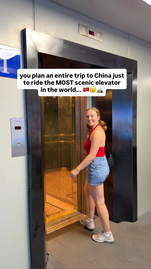 📍📍HERE📍📍

Follow @brittandmitchworldwide for more hidden gems around China 🇨🇳✨

We somehow got one of the busiest attractions in Zhangjiajie ALL TO OURSELVES 😳

The Bailong Elevator is usually packed with people waiting to ride this glass elevator 326 metres straight up the side of a cliff… but we went right at the end of the day and there was barely anyone around!

It meant we could actually enjoy the ride without being squashed in with hundreds of other people, and honestly, going up the side of the mountain with these insane views opening up around you was pretty surreal. ⛰️

📍 Bailong Elevator, Zhangjiajie, China 🇨🇳

The elevator takes just around 1½ minutes to reach the top, making it one of the quickest and craziest ways to get into the Zhangjiajie mountains.

Our biggest tip? Go towards the end of the day! 🌅 We can’t guarantee you’ll get it completely to yourself, but it was SO much quieter for us than what we had seen earlier in the day.

Save this for your Zhangjiajie trip! 🇨🇳

#Zhangjiajie #ChinaTravel #BailongElevator #ZhangjiajieChina #ChinaTrip