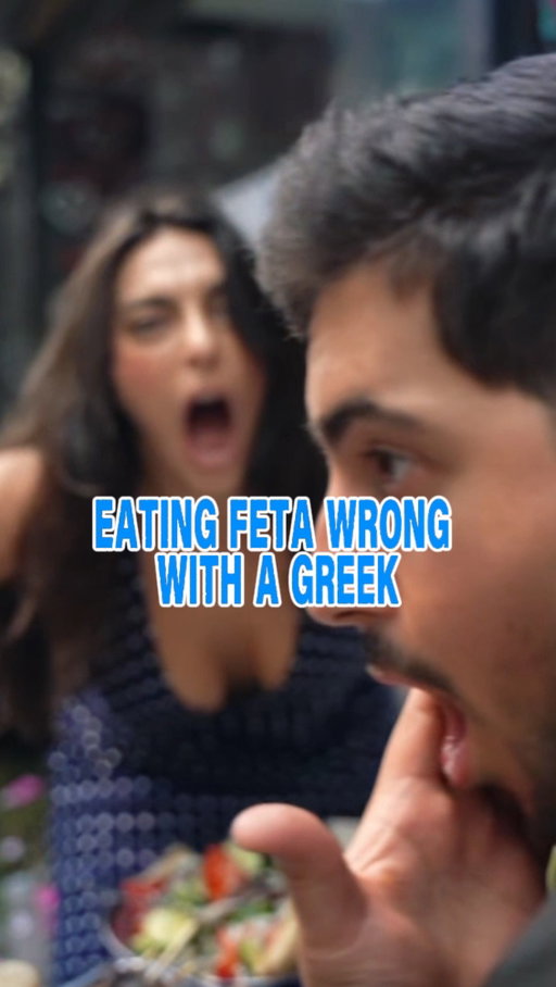 Eating Feta incorrectly is an insult to us Greeks and punishable by law! CALL THE POLICE! 🇬🇷🚨Shame on you @neemanaz 
.
.
#comedy #greekamerican #greekmemes #persians #ethnicfood