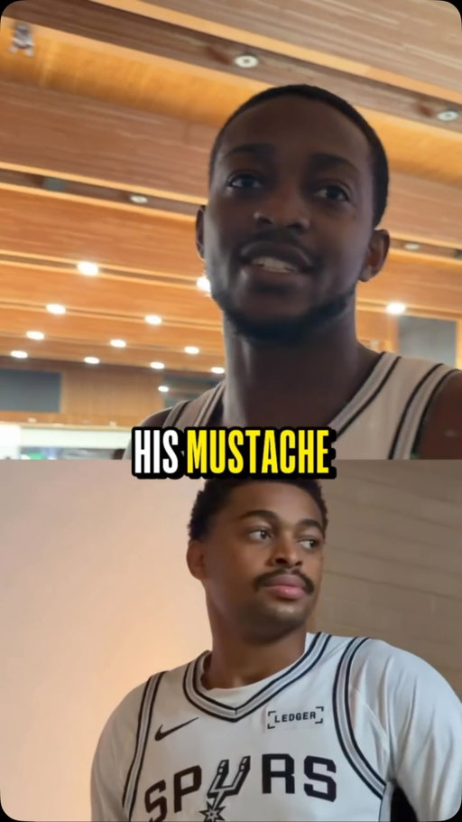 @swipathefox isn’t a fan of Keldon Johnson’s mustache 😂 But, KJ’s adamant on growing it out LONGER!
