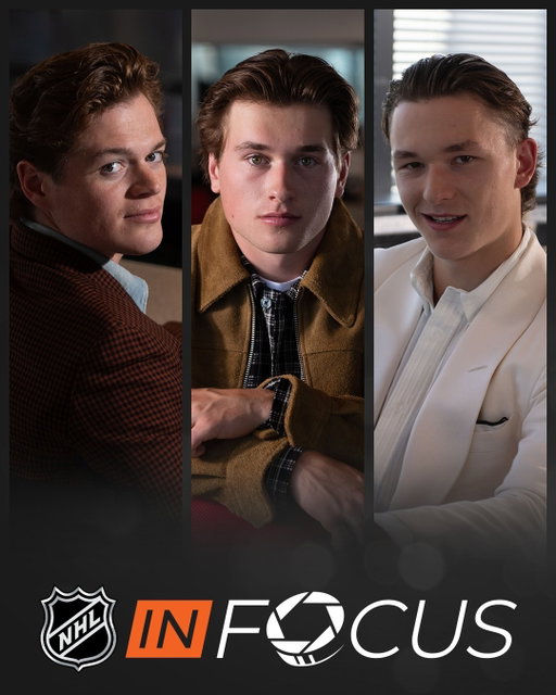 They ate with this one 🤭⁣
⁣
Read the first NHL In Focus feature with @mackcelebrini, @matthew.schaefer48, and @colecaufield on NHL.com now 🍽️