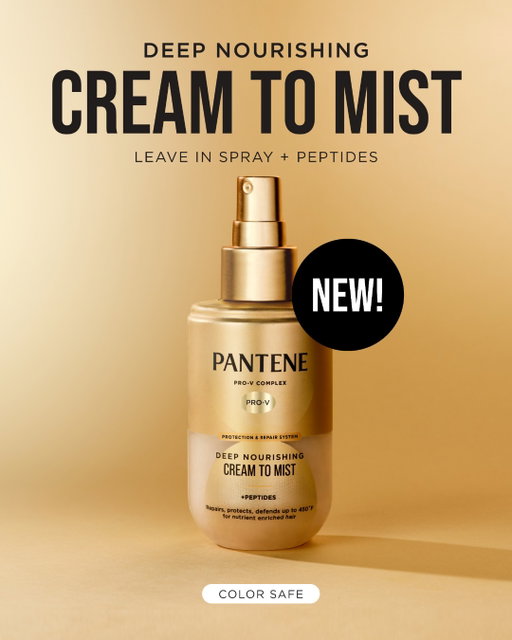 ⭐️ NEW Deep Nourishing Transforming Cream to Mist Spray ⭐️
co-created in partnership with @abbeyyung - your favorite certified trichologist & quality hair advocate! 

This transforming cream-to-mist treatment delivers the richness of a cream in the even distribution of a fine mist, with peptides and Pantene’s Pro-V Complex to help repair, protect and defend hair up to 450°F. The nutrient-rich formula instantly detangles for stronger, more resilient hair while delivering intense hydration that restores softness, shine and manageability without weighing hair down. It is color safe and suitable for all hair types, especially those with thirsty strands.

SHOP NOW at the link in our bio! We can't wait for you to try this! 

#abbeyyungmethod #abbeyyungxpantene #pantene #deepnourishing